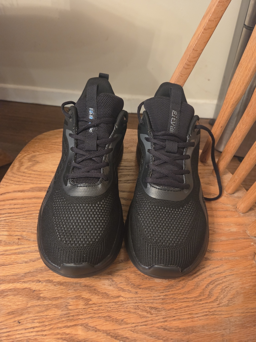 Men's Black Athletic Sneakers - Breathable Mesh Running Shoes